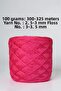 Fuchsia Pink, Multi-Strand Mercerized Cotton and Red Glitter Mixed Knitting Yarn (Total 400 Gr.) - 2