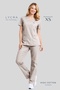 Cream Premium Fabric Lycra Surgical Doctor Nurse Scrubs Jersey Suit
