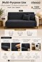 Anthracite Sofa Cover and Set of 2 Throw Pillow Covers Soft Textured Decorative Sofa Cover - 4