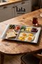 Gözde 7-Compartment Breakfast Serving Plate Set of 10 - Break-Resistant Melamine and Stylish Presentation (37 X 26 cm) - 5