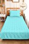 Turquoise Geometric Youth Room Single Pique Set - Nordic 160X220 cm Quilted Bedspread