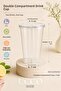 Double Chamber Set of 2 Pinterest Drink Cups 700 ml (350+350 ml) - Lemonade Cola Cocktail Cold Coffee Soft Drink Cup - 8
