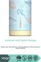360ml New Collection Patterned 6-Hour Hot/Cold Stainless Steel Thermos with Straw/Without Straw, with Handle and Non-Slip Base - 2