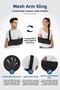 Mesh Arm Sling Right Left Compatible Adjustable Shoulder Sling Arm Stabilizer Arm Support Sling Post Fracture Dislocation Shoulder Supporter Breathable Mesh Fabric Unisex Orthopedic Arm Sling - 4