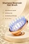 Hair Washing Brush with Shampoo Container 100 ml Soft Silicone Scalp Massage Comb Shower Brush Gold - 3