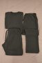 Big Size Khaki Oversized 3-Piece Tracksuit Set Tmnss26Ts00060 - 9