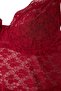 Burgundy Half Fixed Covered Lace Piece Large Size Babydoll & Panties Set Tbbss26Dh00009 - 6