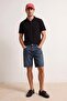 Black Regular/Normal Cut Textured Polo Neck T-Shirt Tmnss26Po00049 - 2