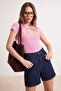 Pembe Cut Out Detaylı Özel Yaka Triko Bluz TWOSS26BZ00893 - 2