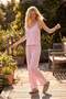Pink Tie-Dye Detailed Rope Strap Woven Pajama Set Thmss24Pt00402 - 2