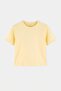 Açık Sarı Düz Regular Bisiklet Yaka Standart Kol İnterlok Örme T-Shirt TWOSS26TS00064 - 5