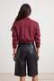Red Regular Fit Suede Bomber Jacket Coat Twoaw26Ce00077 - 9