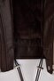 Brown Oversize Faux Leather Coat with Fur Lining and Collar Twoaw27Mo00045 - 9
