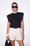 Black Bat Sleeve Dandel Detailed Blouse Tdrss26Bz00118 - 2