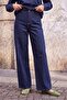 Wardrobe Essentials Koyu Mavi Tencel Karışımlı Gömlek Jeans Denim Alt - Üst Takım TWOAW27AU00017 - 4