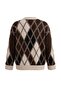 Stone Soft Textured Plaid / Checkered Thick Oversize Crew Neck Knitwear Sweater Tctaw27Ak00002 - 6