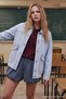 Açık Mavi Yaka Detaylı Oversize Denim Ceket TWOAW27CE00018 - 3