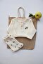 Apple Embroidered Mona Series Long Sleeve Bodysuit Leggings Set - 6
