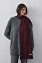 Burgundy Double Layer Scarf Scarf - 6