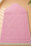 Velvet Quilted Prayer Rug Providing Knee Comfort 65 X 120 cm - 2