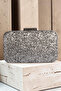 Silver Lame Gray Color Sequin Sequin Bag Evening Bag Evening Dress Bag Portfolio Clutch - 3