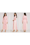 Pink & White Striped Satin Shirt Dress