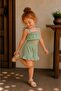 Girl's Muslin Elastic Crop Blouse & Ruffle Shorts Set