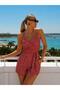 Red Patterned Strap Shorts Jumpsuit 582423 - 2