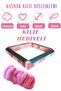 Pink Floral 45X45 cm Combination Punch and Needle/Dental Wooden Hoop Suitable for All Embroidery (Gift with Case) - 4