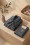 Venti 100% Cotton Soft 2-Piece Bathrobe Towel Set with Embroidery - Hair Towel Set / Dowry Set / Turkish Bath Set - 4