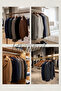 Business Class 5 Pieces 44 cm Gold Italian Hook Solid Wood Suit Hanger Coat Jacket Hanger - 5