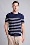 Standard Fit Crew Neck Striped Short Sleeve Knitwear T-Shirt H4846Ax26Sm