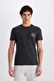 100% Cotton Slim Fit Crew Neck Printed Short Sleeve T-Shirt C2079Ax24Sm - 3