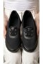 Women's Black Mesh Comfortable Mother Shoes with Lace Detail 2.5cm Byndoz02