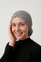 Dark Gray Ready-To-Wear Turban Hijab with Bun, Suitable for Medical Use - 4