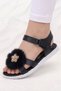 Girl's Velcro Summer Lightweight Comfortable Sole Children's Sandals Braided Soft Sandals (25-35) - 2