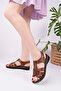 WOMEN'S TAN VELCRO WEDGE HEEL ORTHOPEDIC SANDALS - 2