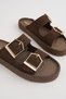 Goldy Women's Double Buckle Adjustable Comfortable Sole Daily Slippers - 3