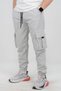 Men's Slim Fit Pocketed Thin Sports Trousers with Elastic Waist and Legs Gray Edw071