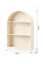 2-Pack Triple Wall Mounted Plastic Display Cabinet,Toy Display Case,White,for Home - 7