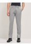 APETIA Light Grey Straight Fit Casual Trousers with Contrast Striped Waistband - 4