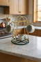 Stainless Steel Cup Hanger and Plate Stand - Gold Kitchen Organizer