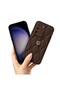 Samsung Galaxy S20 Ultra Compatible Case Zebana Camellia Leather Case Brown - 3