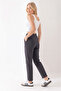 Women's Smoked Modal Fabric Balloon Model Ribbed Front Comfortable Fit Pants - 5