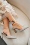 Carius Stoned Closed-Toe Heeled Evening Dress Shoes Tan