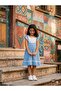 Girl's Gingham Patterned Woven Dress - 2