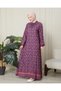 Drawstring Collar Floral Print Hijab Dress Comfortable Fit Spring Season Mother's Prayer Hijab Dress - 4