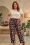 Plus Size Women's Viscose Pants with Pockets and Elastic Waist