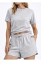 Gray Color Modal Blend Shorts - 5