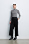 Gray Melange Fisherman Knitwear Sweater - 4